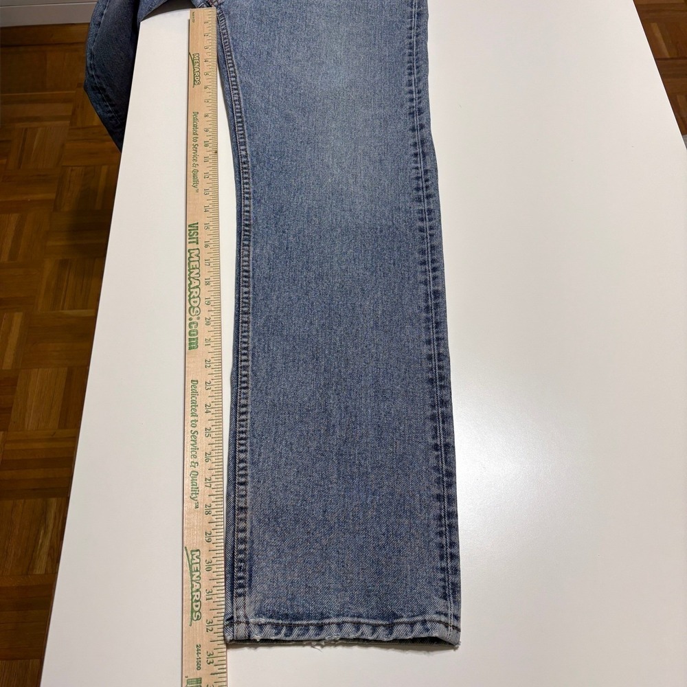 Vintage Levis Men Red Tab 505 Jeans 38X34 Blue Light Wash High Rise Straight Leg - Picture 9 of 16